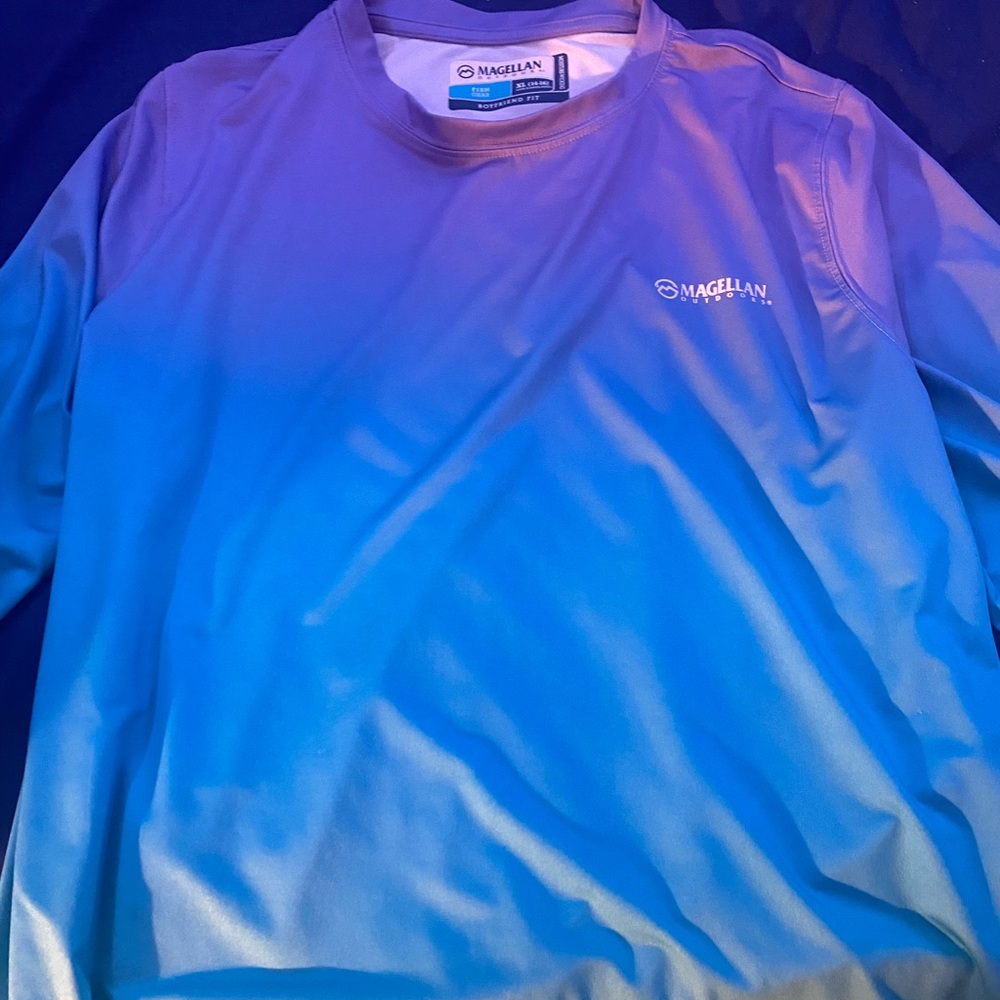 magellan long sleeve fishing shirt boyfriend fit size XL